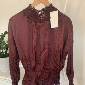 Zara Burgundy Blouse